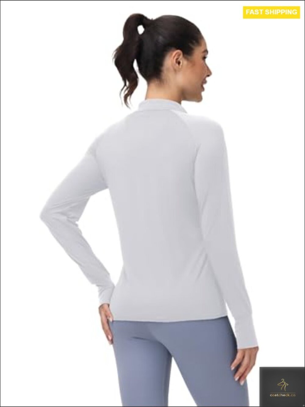 UPF 50+ Long Sleeve Full Zip Jacket Lightweight Athletic Sun Protection Hiking - Picture 4 of 7